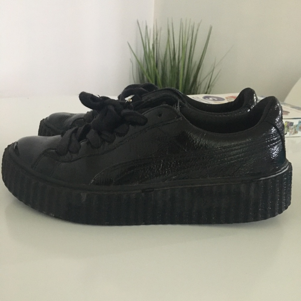 Rihanna puma shoes crepe sole black